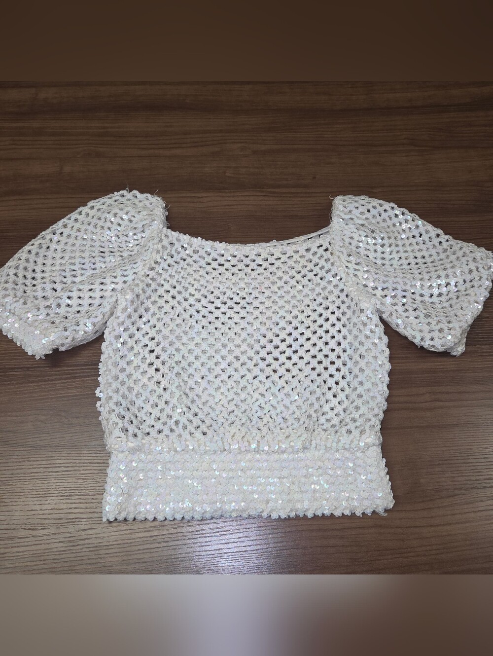 PARTIQUE Vintage Sequins Blouse Sz 4